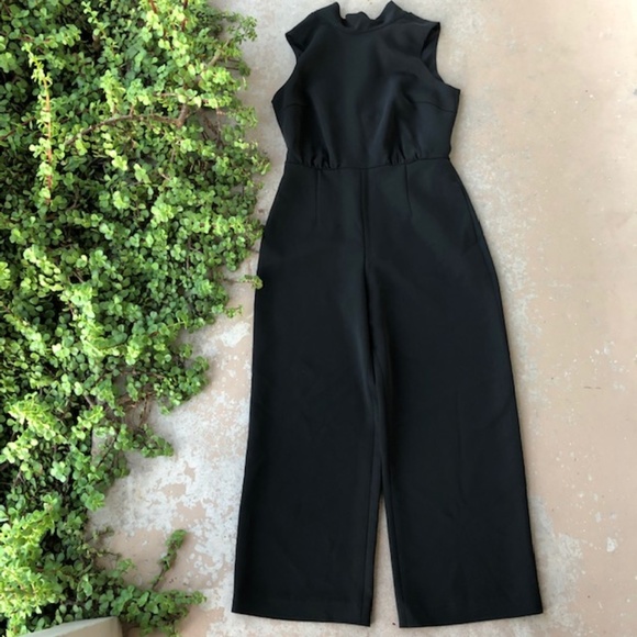 Club Monaco Pants - Club Monaco Symone Black Tie Crop Jumpsuit